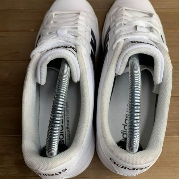 Womens Adidas Neo Cloudfoam AW4409 White Casual Shoes Sneakers Size 7.5 - Picture 2 of 8